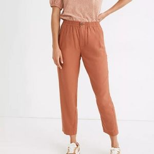 Madewell L drapey track trouser in weathered brick